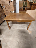 Vintage spisebord med udtræk – 130/230 × 90 cm – drejede træben