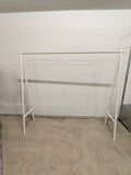 Hvidt tøjstativ i metal – 200 × 49 × 171 cm